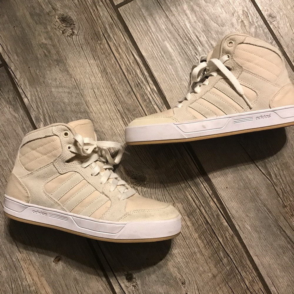 Adidas Women's Cream High-Top Sneakers